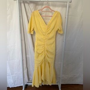 STAUD Yellow Gingham Women's Dress